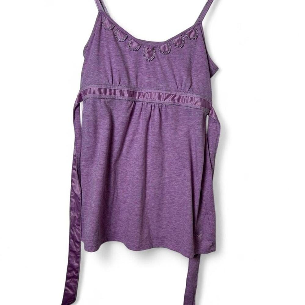 Vtg y2k american eagle babydoll cami top embellished size M  fairycore, coquette
